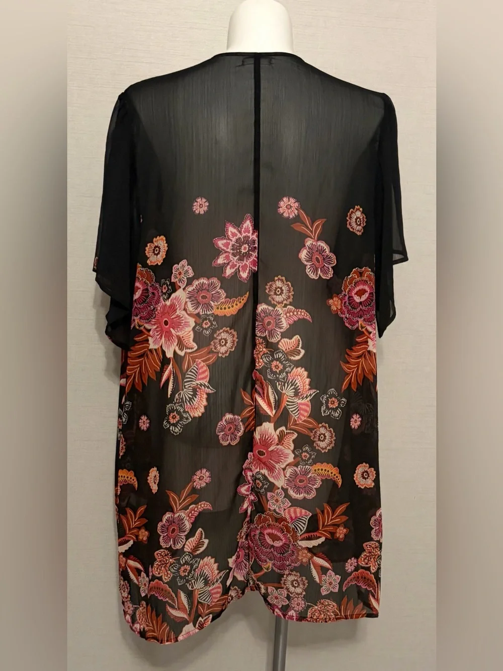 Women’s Size 0X Maurice’s Sheer Floral Kimono Cardigan